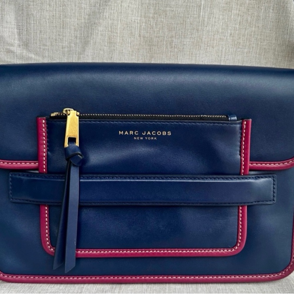 NWT Marc Jacobs Blue and Pink leather handbag